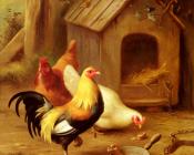 Chickens Feeding - 埃德加·亨特